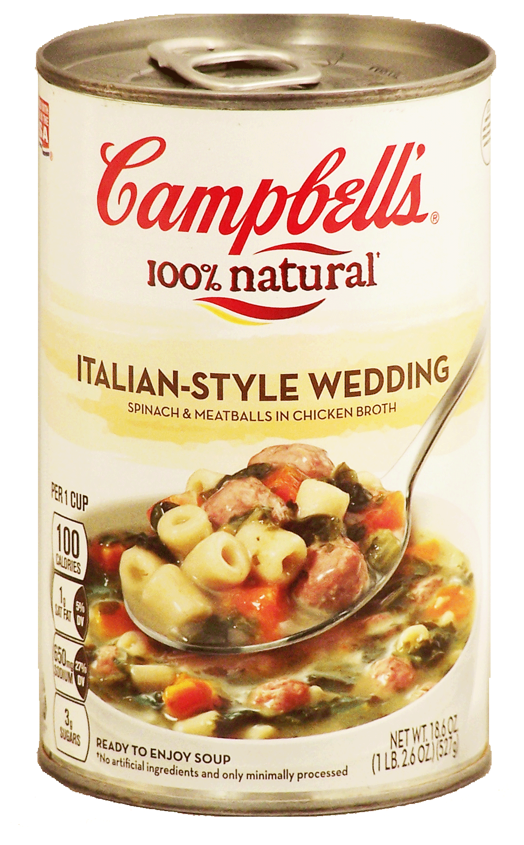 Campbell's&nbsp;Select&nbsp;italian-style wedding meatballs & spinach in chicken broth readu to serve soup Full-Size Picture